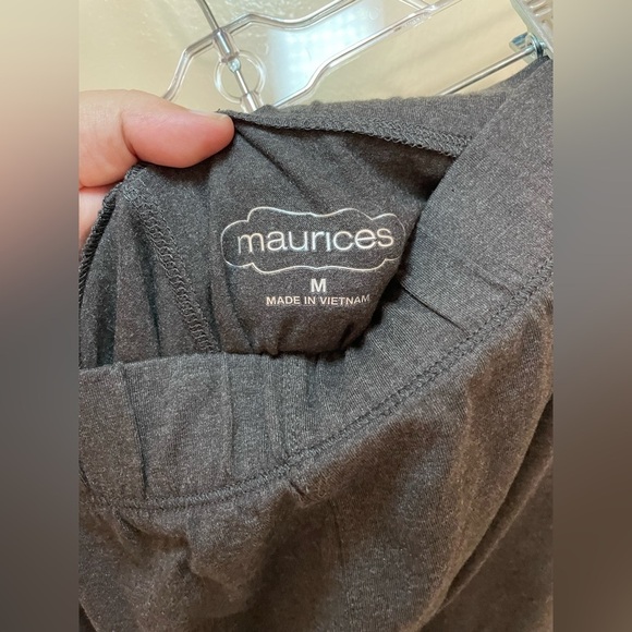 ✨2 For $6 Maurice’s Grey Full Length Cotton Leggings Size M - Picture 5 of 7